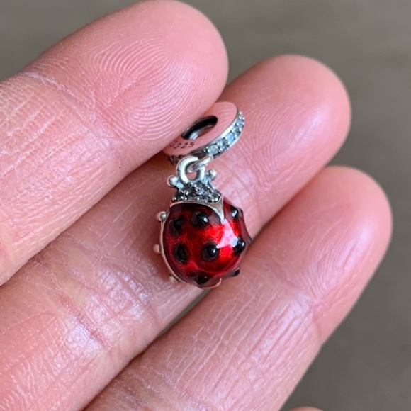 NWOT Red Ladybird Ladybug Dangle Charm - Picture 4 of 9